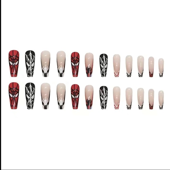 24 pc miss match Spider-Man press on nails - Picture 3 of 4